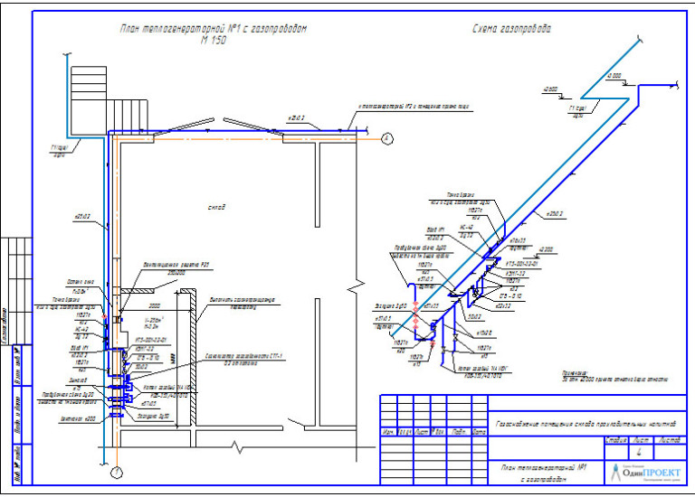 Схема газопровода
