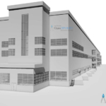 3d модель производственного здания
